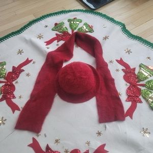 Vintage fluffy furry hat Marshall Fields furgora and scarf set